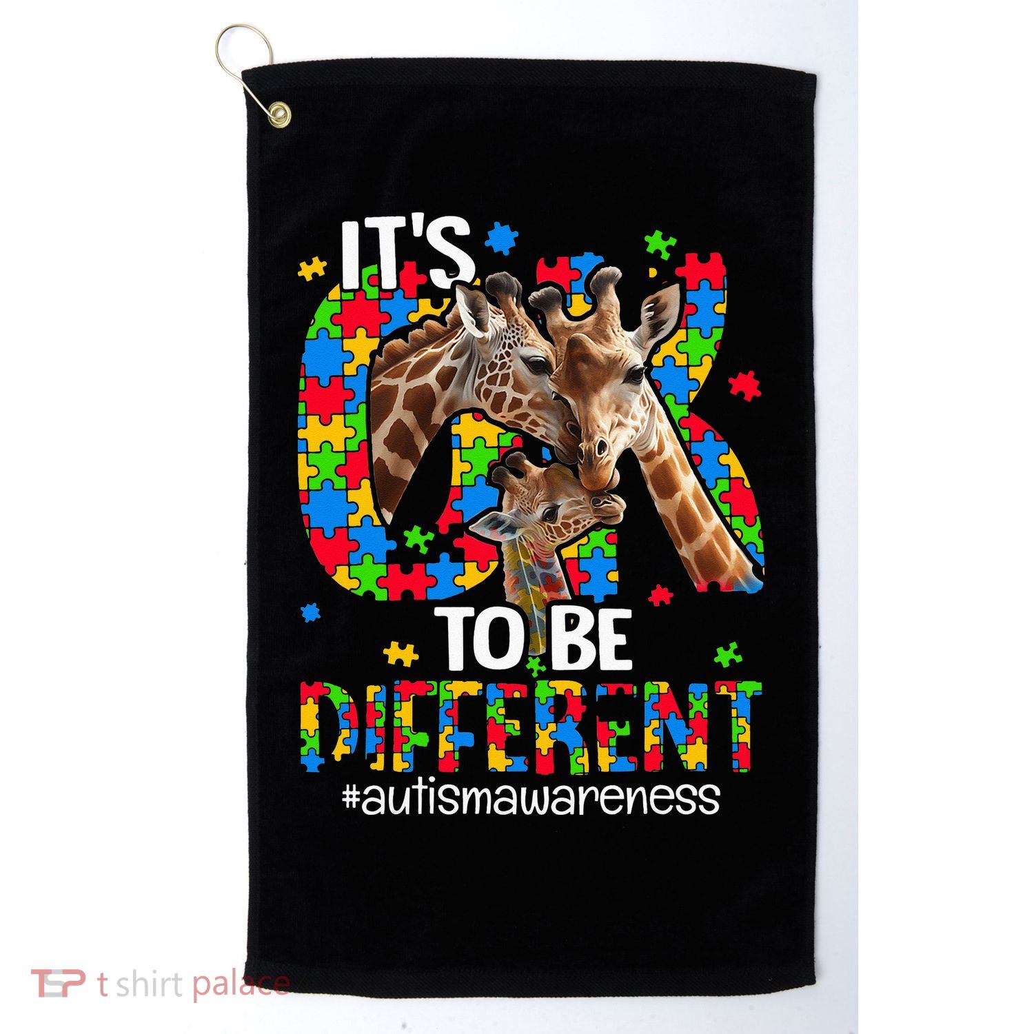 Autism Awareness Teacher Its Ok To Be Different Golf Towel