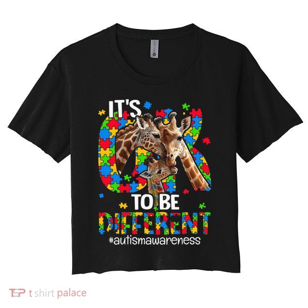 Autism Awareness Teacher Its Ok To Be Different Crop Top