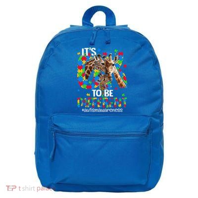 Autism Awareness Teacher Its Ok To Be Different 16 in Basic Backpack