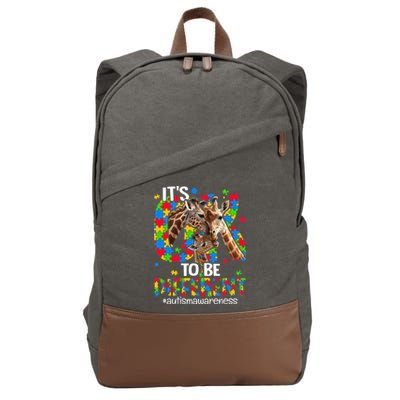 Autism Awareness Teacher Its Ok To Be Different Cotton Canvas Backpack