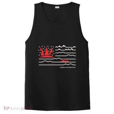 Americana America The Beautiful Sailing Ship Gift PosiCharge Competitor Tank