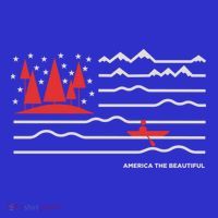 Americana America The Beautiful Sailing Ship Gift Tall T-Shirt