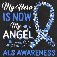 Als Awareness The Hero Is Now My Angel Family Remembrance 7 Panel Mesh Trucker Snapback Hat