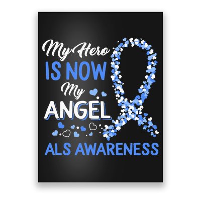 Als Awareness The Hero Is Now My Angel Family Remembrance Poster