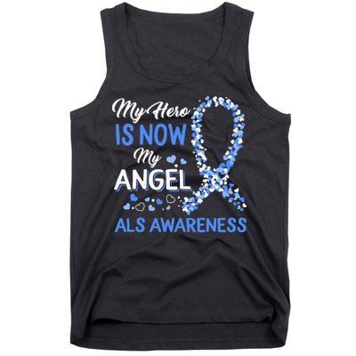 Als Awareness The Hero Is Now My Angel Family Remembrance Tank Top