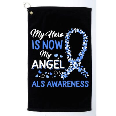 Als Awareness The Hero Is Now My Angel Family Remembrance Golf Towel