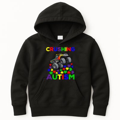 Autism Awareness Truck Crushing Autism For Kids Hoodie