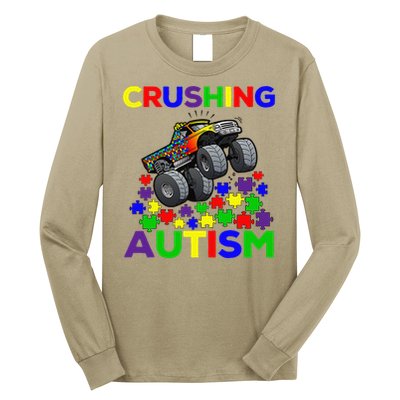 Autism Awareness Truck Crushing Autism For Long Sleeve Shirt