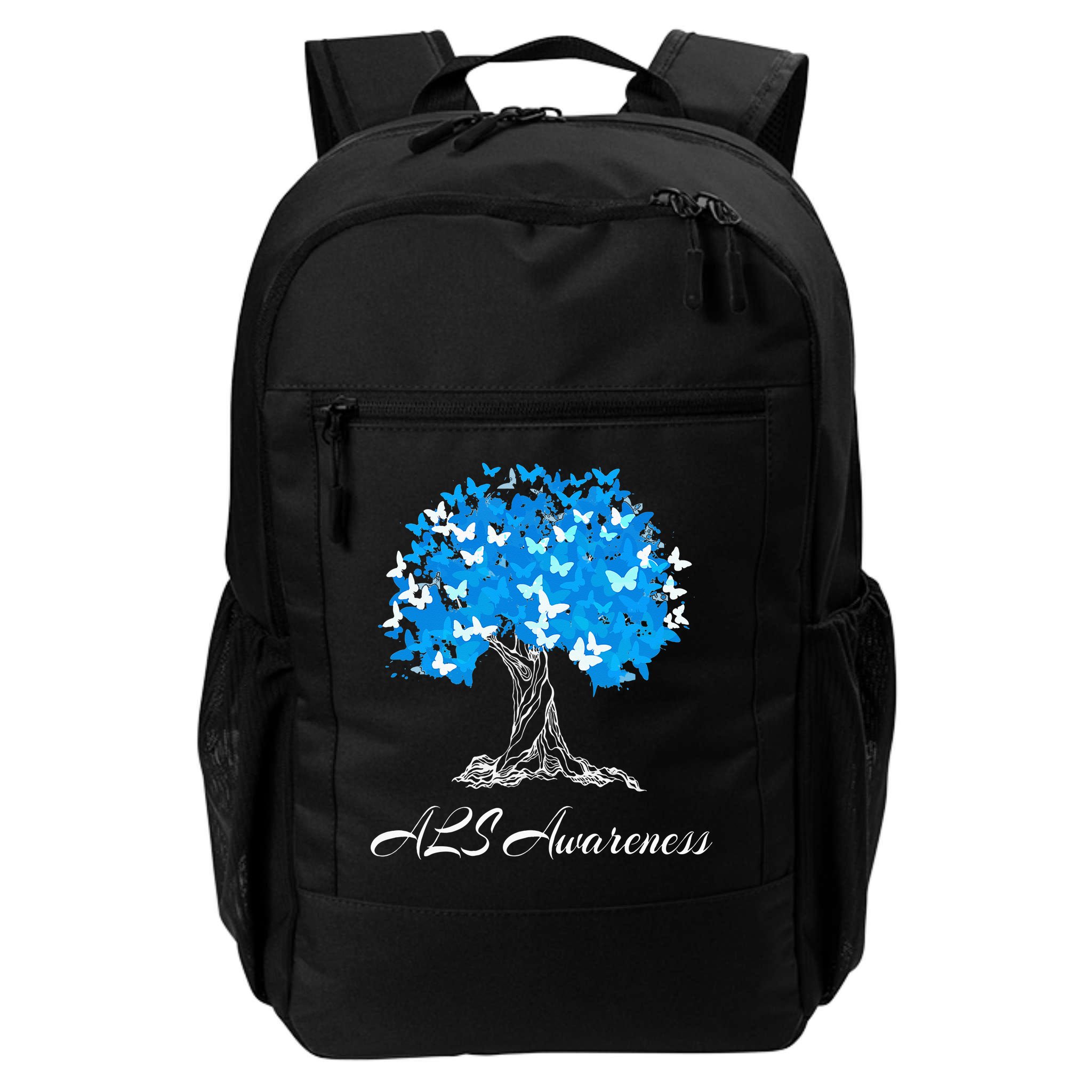 ALS Awareness Tree With Butterflies Support Backpack
