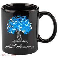 ALS Awareness Tree With Butterflies Support 11oz C Handle Ceramic Mug