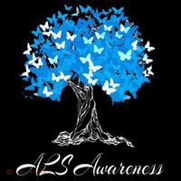 ALS Awareness Tree With Butterflies Support 16 in Basic Backpack