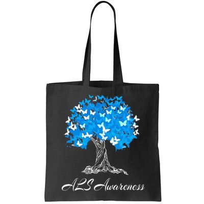 ALS Awareness Tree With Butterflies Support Bag