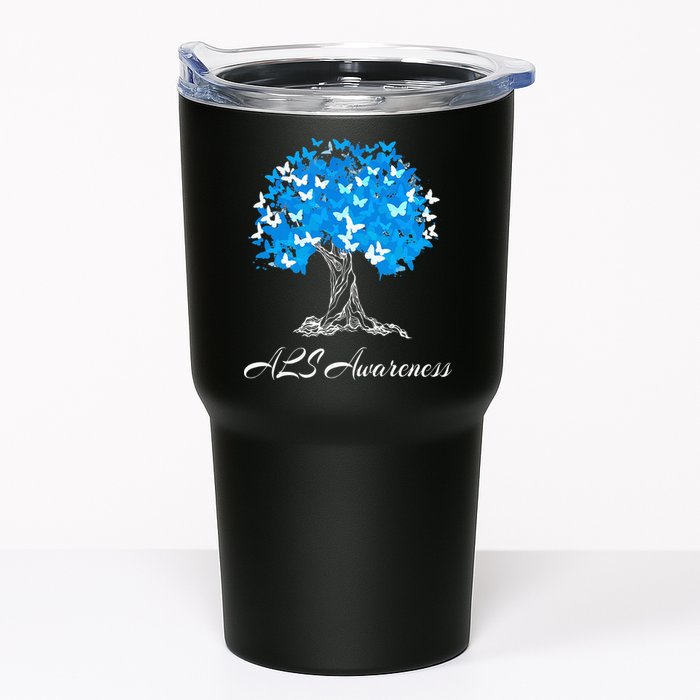 ALS Awareness Tree With Butterflies Support Tumbler