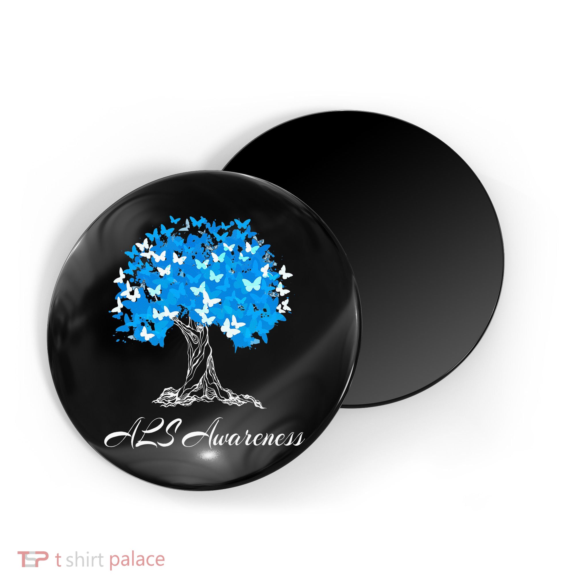 ALS Awareness Tree With Butterflies Support Magnet