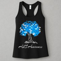 ALS Awareness Tree With Butterflies Support Womens Tank Top