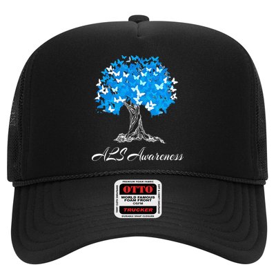 ALS Awareness Tree With Butterflies Support Trucker Hat