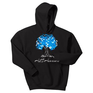 ALS Awareness Tree With Butterflies Support Kids Hoodie