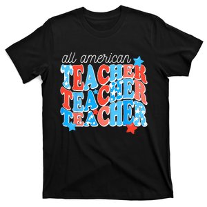 All American Teacher 4th of July and Memorial Day Stars T-Shirt