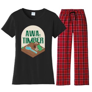 Awa And Timber Wolf Women's Flannel Pajama Set