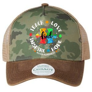 Autism Awareness Teacher, Teach Hope Love Inspire Legacy Tie Dye Trucker Hat