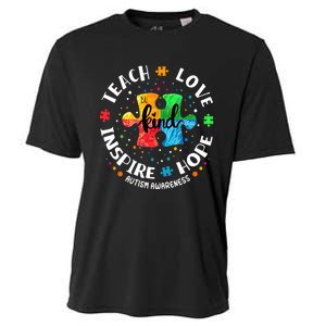 Autism Awareness Teacher, Teach Hope Love Inspire Cooling Performance Crew T-Shirt