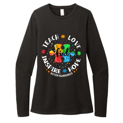 Autism Awareness Teacher, Teach Hope Love Inspire Womens CVC Long Sleeve Shirt