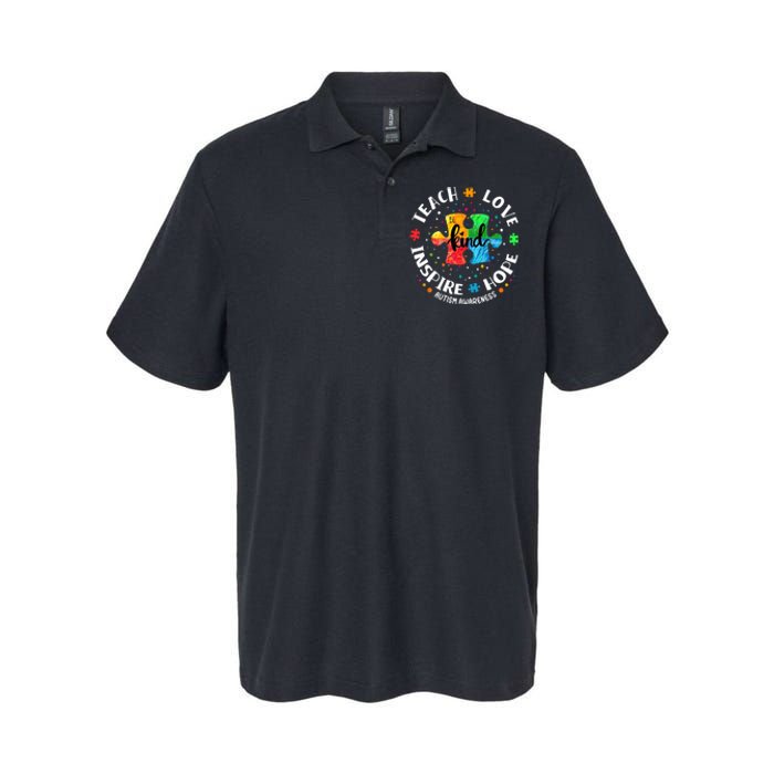 Autism Awareness Teacher, Teach Hope Love Inspire Softstyle Adult Sport Polo