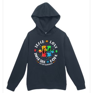 Autism Awareness Teacher, Teach Hope Love Inspire Urban Pullover Hoodie