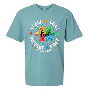 Autism Awareness Teacher, Teach Hope Love Inspire Sueded Cloud Jersey T-Shirt