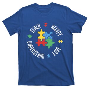 Autism Awareness Teacher Gift Teach Accept Understand Love Gift T-Shirt