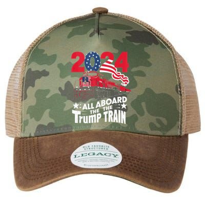 All Aboard The Trump Train Legacy Tie Dye Trucker Hat
