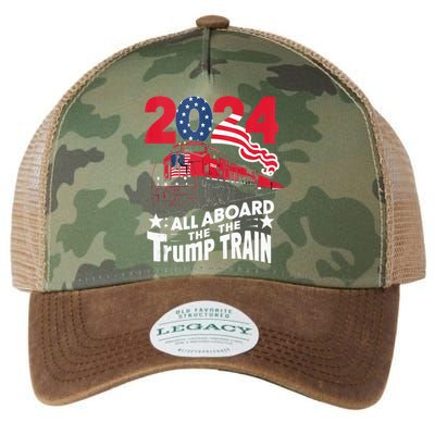 All Aboard The Trump Train Legacy Tie Dye Trucker Hat