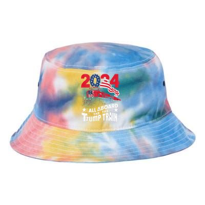 All Aboard The Trump Train Tie Dye Newport Bucket Hat