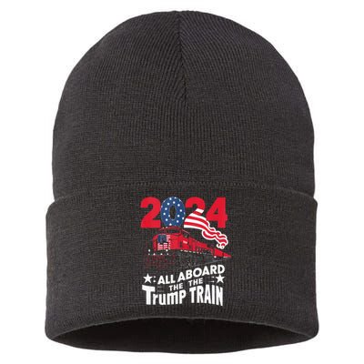 All Aboard The Trump Train Sustainable Knit Beanie