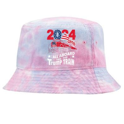 All Aboard The Trump Train Tie-Dyed Bucket Hat