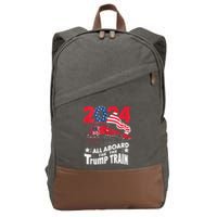 All Aboard The Trump Train Cotton Canvas Backpack