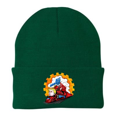 All Abroad The Trump Train 2024 Future Is Bright Knit Cap Winter Beanie