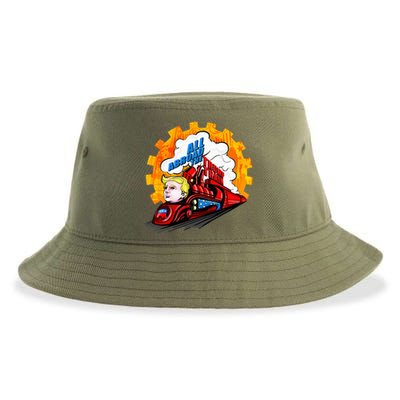 All Abroad The Trump Train 2024 Future Is Bright Sustainable Bucket Hat