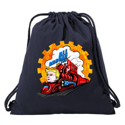 All Abroad The Trump Train 2024 Future Is Bright Drawstring Bag