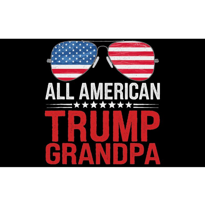 All American Trump Grandpa Flag Sunglasses Patriotic Bumper Sticker