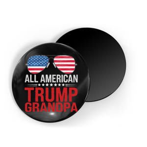 All American Trump Grandpa Flag Sunglasses Patriotic Magnet