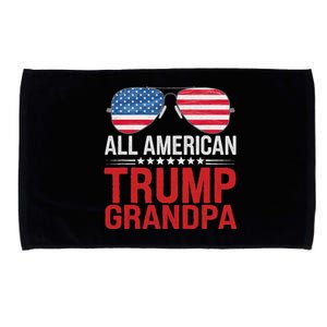 All American Trump Grandpa Flag Sunglasses Patriotic Microfiber Hand Towel