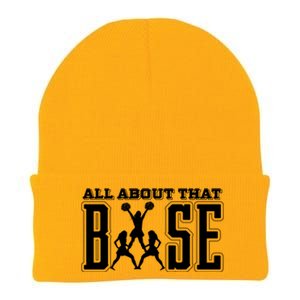 All About That Base Cheerleading Funny Gift Cheer Funny Gift Cheer Cool Gift Knit Cap Winter Beanie