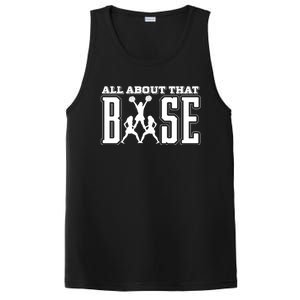 All About That Base Cheerleading Funny Gift Cheer Funny Gift Cheer Cool Gift PosiCharge Competitor Tank