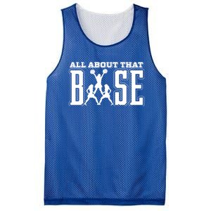 All About That Base Cheerleading Funny Gift Cheer Funny Gift Cheer Cool Gift Mesh Reversible Basketball Jersey Tank