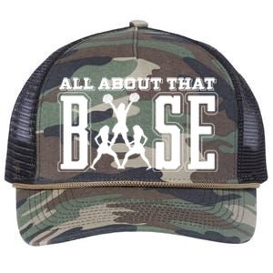 All About That Base Cheerleading Funny Gift Cheer Funny Gift Cheer Cool Gift Retro Rope Trucker Hat Cap