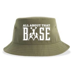 All About That Base Cheerleading Funny Gift Cheer Funny Gift Cheer Cool Gift Sustainable Bucket Hat