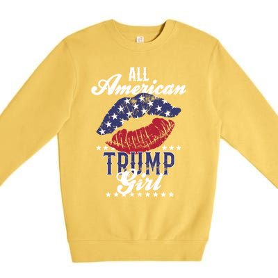 All American Trump Usa Vote 2024 Gift Premium Crewneck Sweatshirt