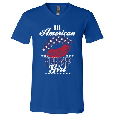 All American Trump Usa Vote 2024 Gift V-Neck T-Shirt