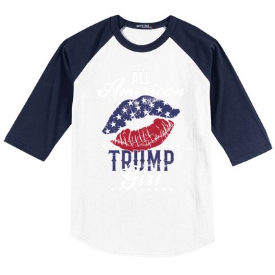 All American Trump Usa Vote 2024 Gift Baseball Sleeve Shirt